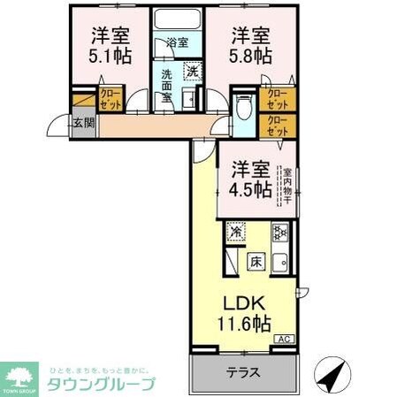 ハイクレストの物件間取画像